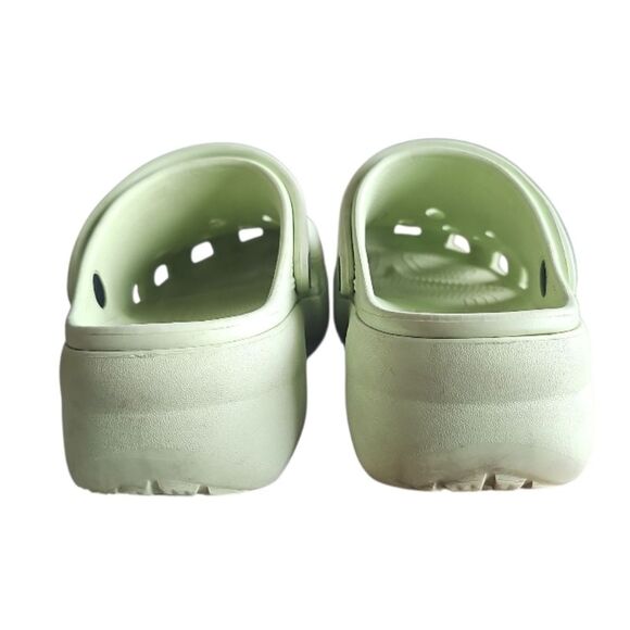 Crocs Classic Platform Clogs Lime Green Sz 10 Outdoor Beach Summer Festival - Picture 3 of 13